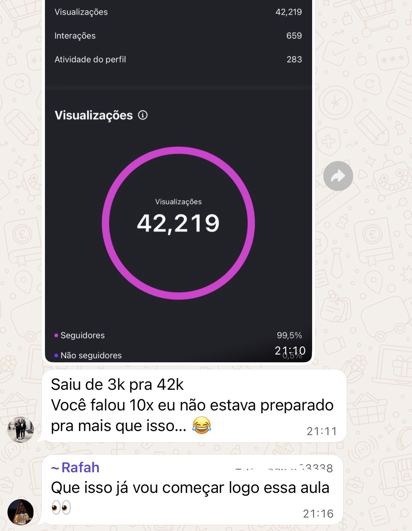 Print de aluno aplicando o método 6