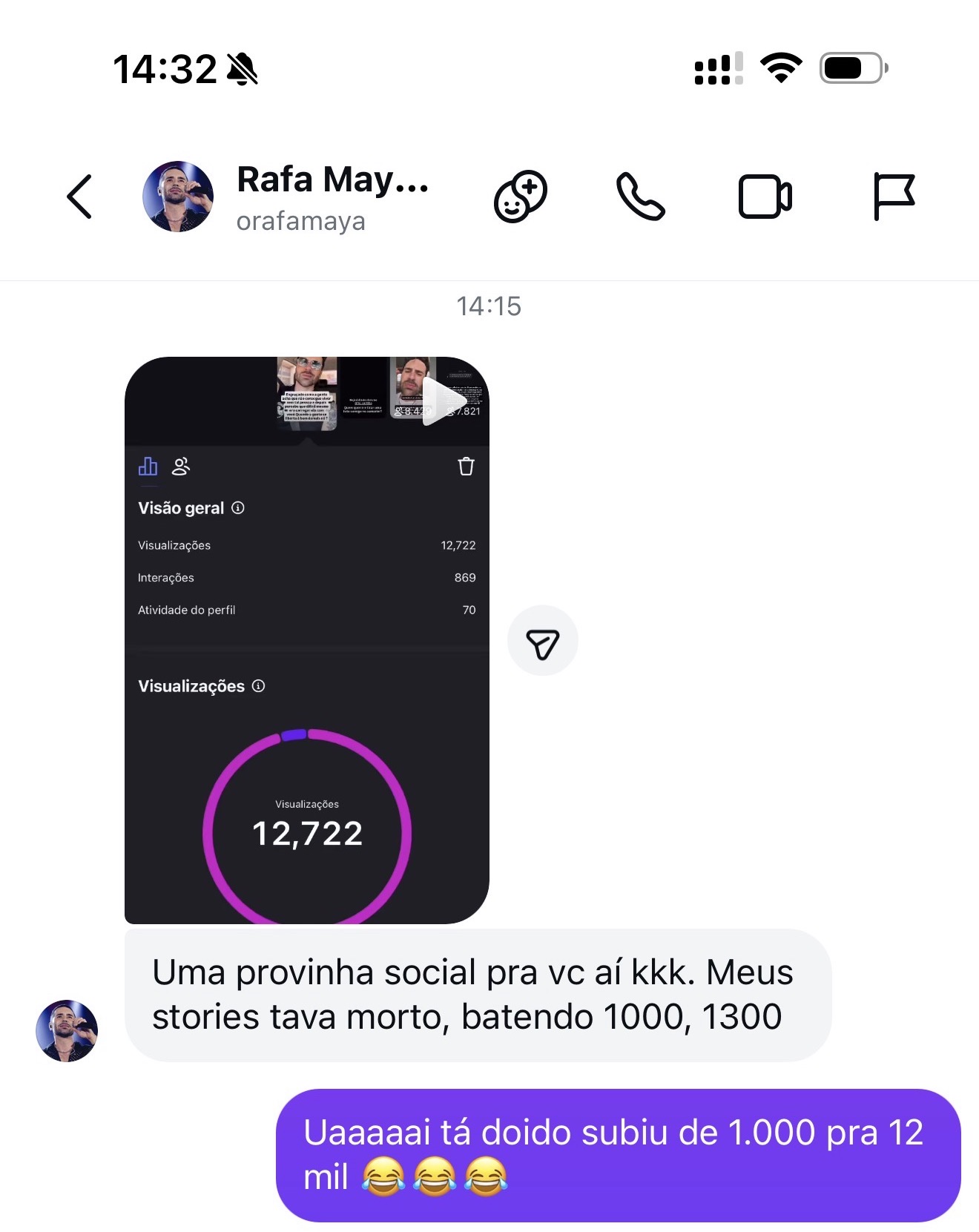 Print de aluno aplicando o método 2